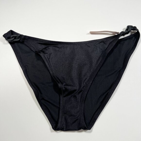Victoria Secret XXL 2XL Chain Link Cheeky Bikini Bottom High Leg Black - Picture 2 of 7